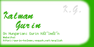 kalman gurin business card